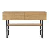 thumbnail of Helloshop26 - Mesa de consola em metal 75 x 120 x 30 cm efeito carvalho preto 03_0008597