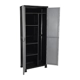 thumbnail of Armário de Resina para Exterior com Vassoura e 4 Prateleiras 171x68x39cm O91