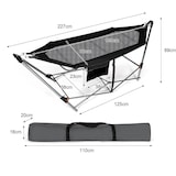 thumbnail of COSTWAY Hamaca plegable con estructura y bolsillo lateral, estructura para hamaca con capacidad de carga de 150 kg, hamaca portátil.