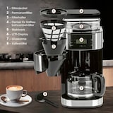 thumbnail of Barista Kaffeemaschine mit Mahlwerk inkl. Glaskanne - 12 Tassen für Bohnen & Pulver - 1.5l Kaffeekanne - 900W Edelstahl/Schwarz