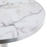 thumbnail of Rond tafelblad wit marmer zilver omrand 60cm Montmartre - Oviala