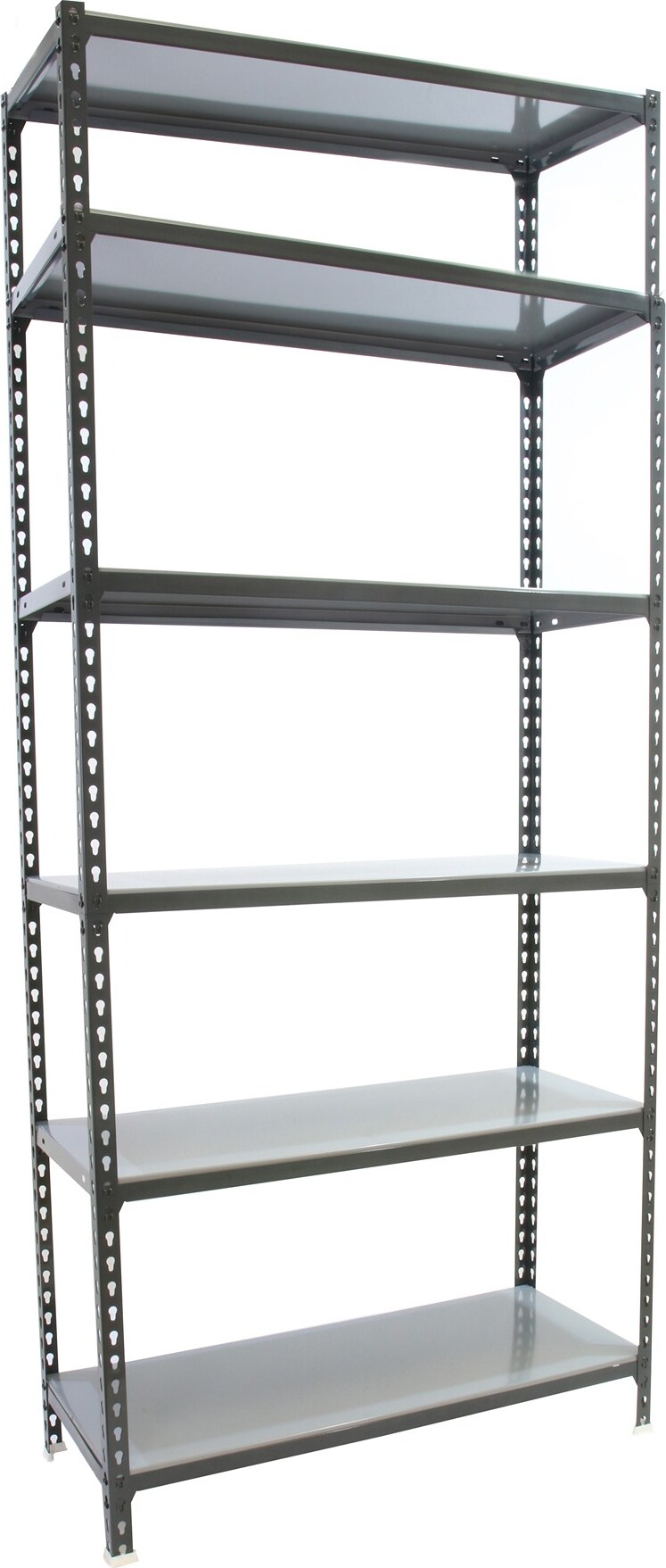 SimonRack Estantería Metálica, 2500x900x500 mm, 6 Alturas, Bandeja Metal, 180 kg de Punto Flexión, Antracita/Galva - Simonclick