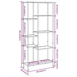 thumbnail of vidaXL Bücherregal 80x30x180 cm Stahl und Holzwerkstoff