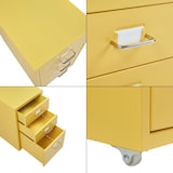 thumbnail of Helloshop26 - Caisson de bureau armoire meuble de rangement à roulettes acier 48 x 28 x 41 cm jaune 03_0009119