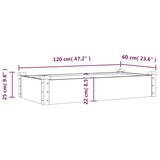 thumbnail of vidaXL Hochbeet mit Einsatz Braun 120x60x25 cm Massivholz Tanne