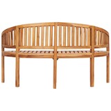 thumbnail of vidaXL Bananenbank 151 cm Massivholz Teak