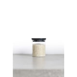 thumbnail of 1 x Brabantia stapelbarer Glasbehälter TOKIO, Inhalt: 0,6 Liter, Farbe Deckel: dunkelgrau, Höhe 13 cm, Durchmesser 10,5 cm.