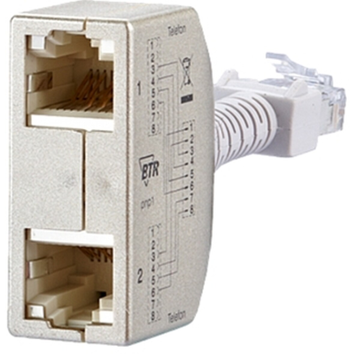 RJ45 Anschlussverdoppler (Telefon/Telefon) 2 Stück