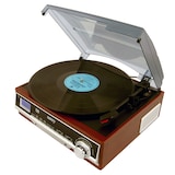 thumbnail of CAMRY CR1113 Tocadiscos Retro 33-45-78 RPM, Radio AM-FM, Estéreo, Despertador, Estilo Vintage, AUX 3,5 mm, Pantalla LCD