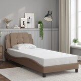 thumbnail of vidaXL Bettgestell mit LED Cappuccino-Braun 100x200 cm Kunstleder