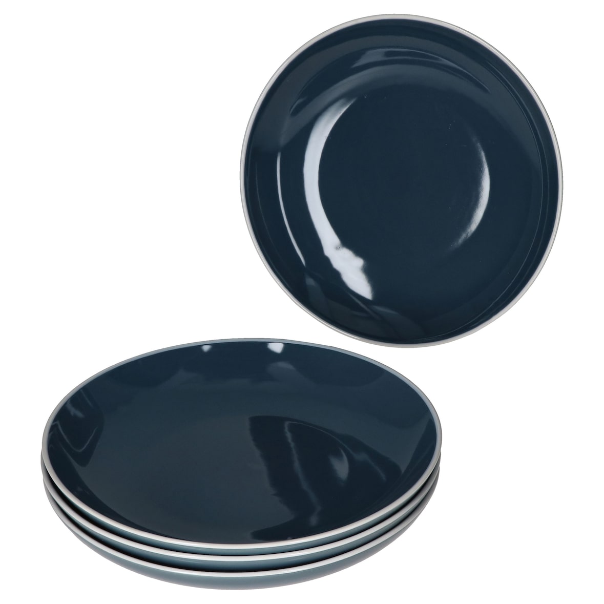 4er Set Dessertteller Linus Blau - 403954