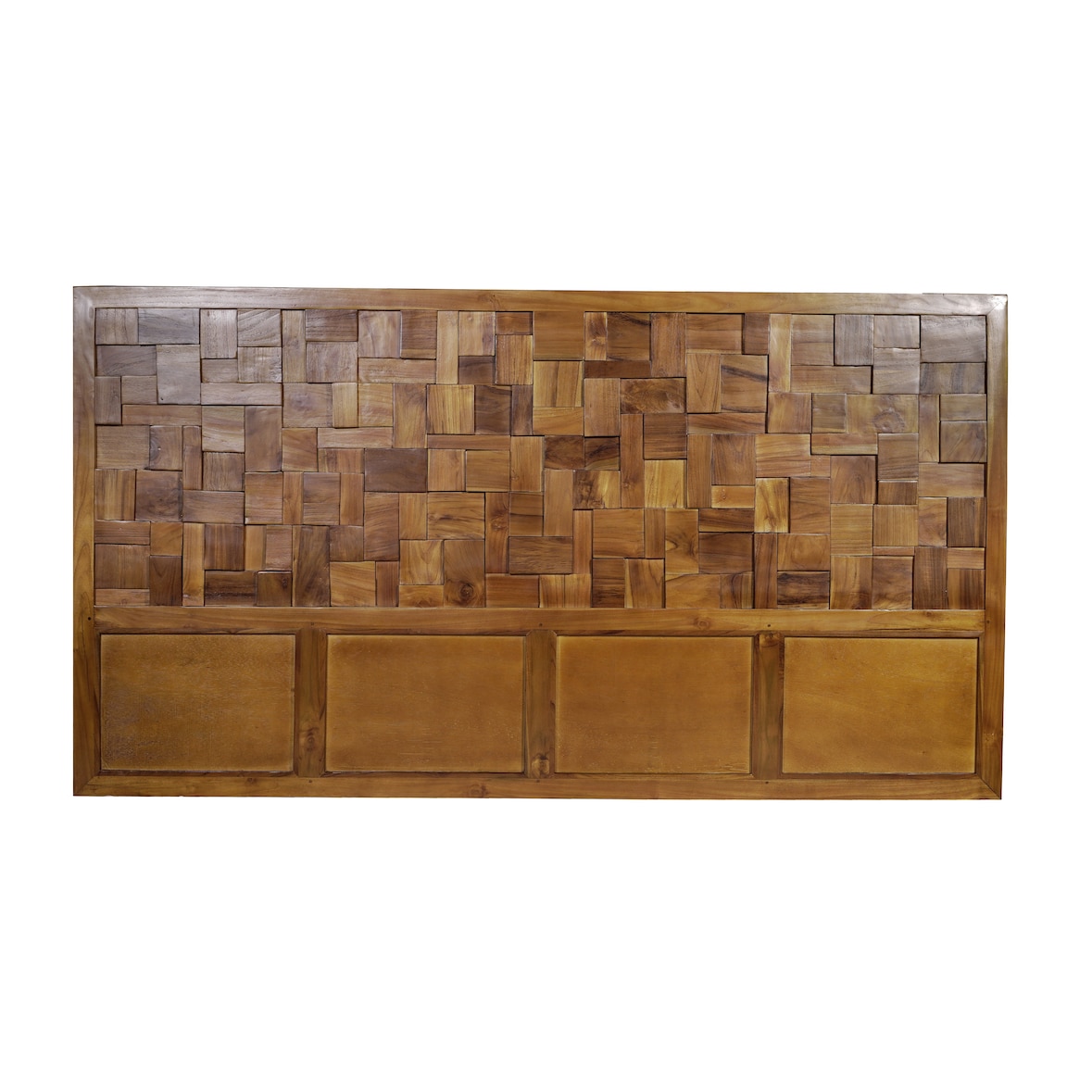 SIT Möbel Bett-Kopfteil | aus Teak-Holz | natur | B 220 x T 5 x H 120 cm | 07996-57 | Serie ROMANTEAKA