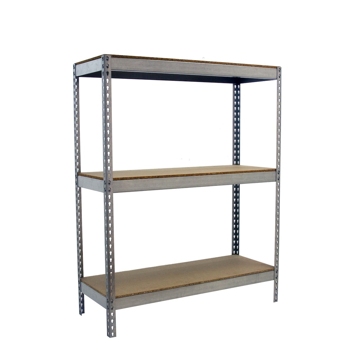 SimonRack Industrieregal, 1500x1500x750 mm, 400 kg am Biegepunkt, 3 Holzböden, Garagenregal, Verzinkt/Holz- Ecoforte