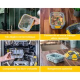 thumbnail of PIKA - Boite alimentaire 1050ml en verre et couvercle en verre trempé - Hermétique, Compatible au micro-ondes, four, congélateur - GlassShock