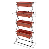 thumbnail of Vertikalbeet mit 4 Kästen 52x21x127cm - braun