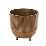 thumbnail of Cache pot bas -  Marron Rond Aluminium Amadeus 20x20 cm