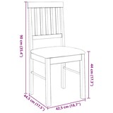thumbnail of vidaXL Esszimmerstühle mit Kissen 2 Stk. Weiß Massivholz Gummibaum