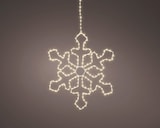 thumbnail of LED Schneeflocke zum Aufhängen 38cm Metall mit Timer / Netzkabel Outdoor Weihnachtsbeleuchtung Weihnachtsdeko Hängedeko Weihnachten Weiß