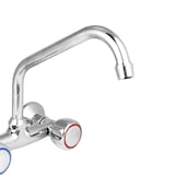 thumbnail of Torneira de cozinha profissional de parede com botão misturador de alavanca dupla - FRP-308-19