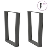 thumbnail of vidaXL Esstisch Beine V-Form 2 Stück Anthrazit 70x(72-73,3) cm Stahl