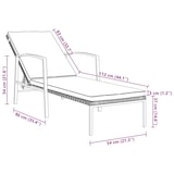 thumbnail of Tumbonas con mesita 2 unidades ratán sintético marrón