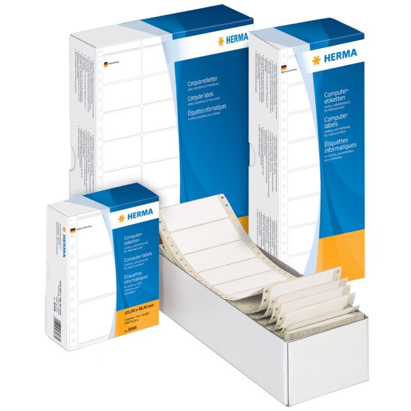 HERMA Computeretiketten endlos, 38,1 x 10,3 mm, 2-bahnig