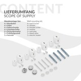 thumbnail of Badheizkörper Mittelanschluss 600x1600 mm Weiß mit Heizstab 900W LuxeBath