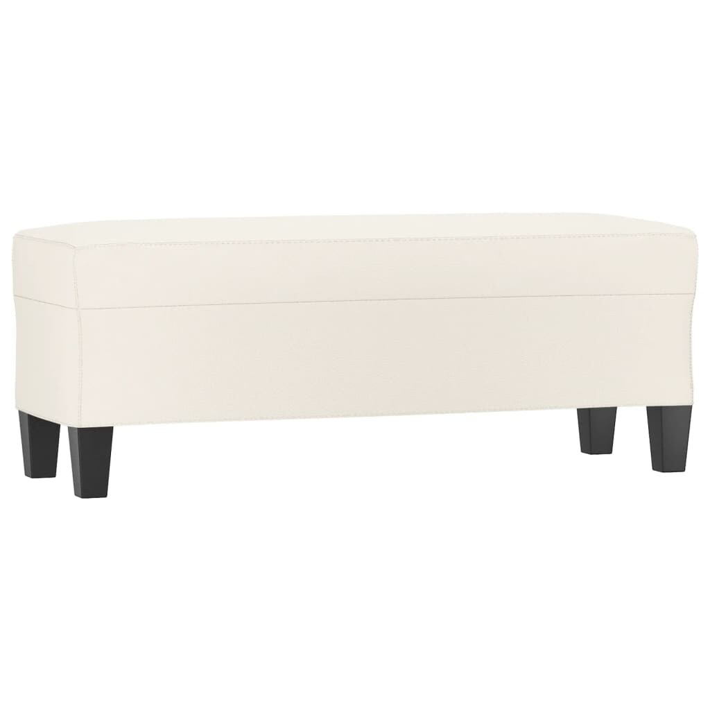 vidaXL Bankje 100x35x41 cm kunstleer crèmekleurig