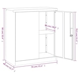 thumbnail of vidaXL Aktenschrank Schwarz 79x40x90 cm Stahl