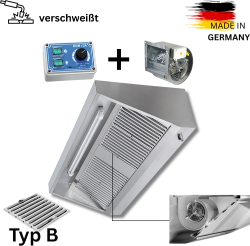 Gastro-Dunstabzugshauben mit und ohne Motor, Regler