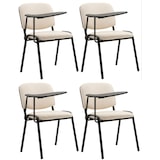 thumbnail of Lot de 4 Chaises Ken en similicuir avec tablette rabattable Crème