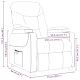 thumbnail of vidaXL Massagesessel Hellgrau Stoff