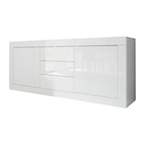 thumbnail of Buffet Basico 2 Portes 3 Tiroirs Blanc Laque Brillant  - L210xp42xh85,8 Cm