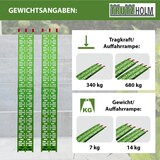 thumbnail of TRUTZHOLM 2 x Auffahrrampe klappbar 228 cm Traglast 680 kg Alu grün gelocht Rampen Motorradrampen