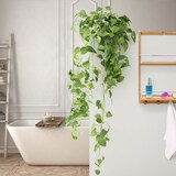 thumbnail of Relaxdays Duschregal Bambus HxBxT:53x38x15,5cm, 2 Ablagen, feuchtigkeitsresistent, Hängeregal mit 4 Haken, natur