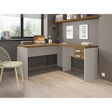 thumbnail of MF - Mesas de Escritório STUDIO 136 e STUDIO 90 com 2 Gavetas e Bilaminado Mel e Cacau 136 x 150 cm