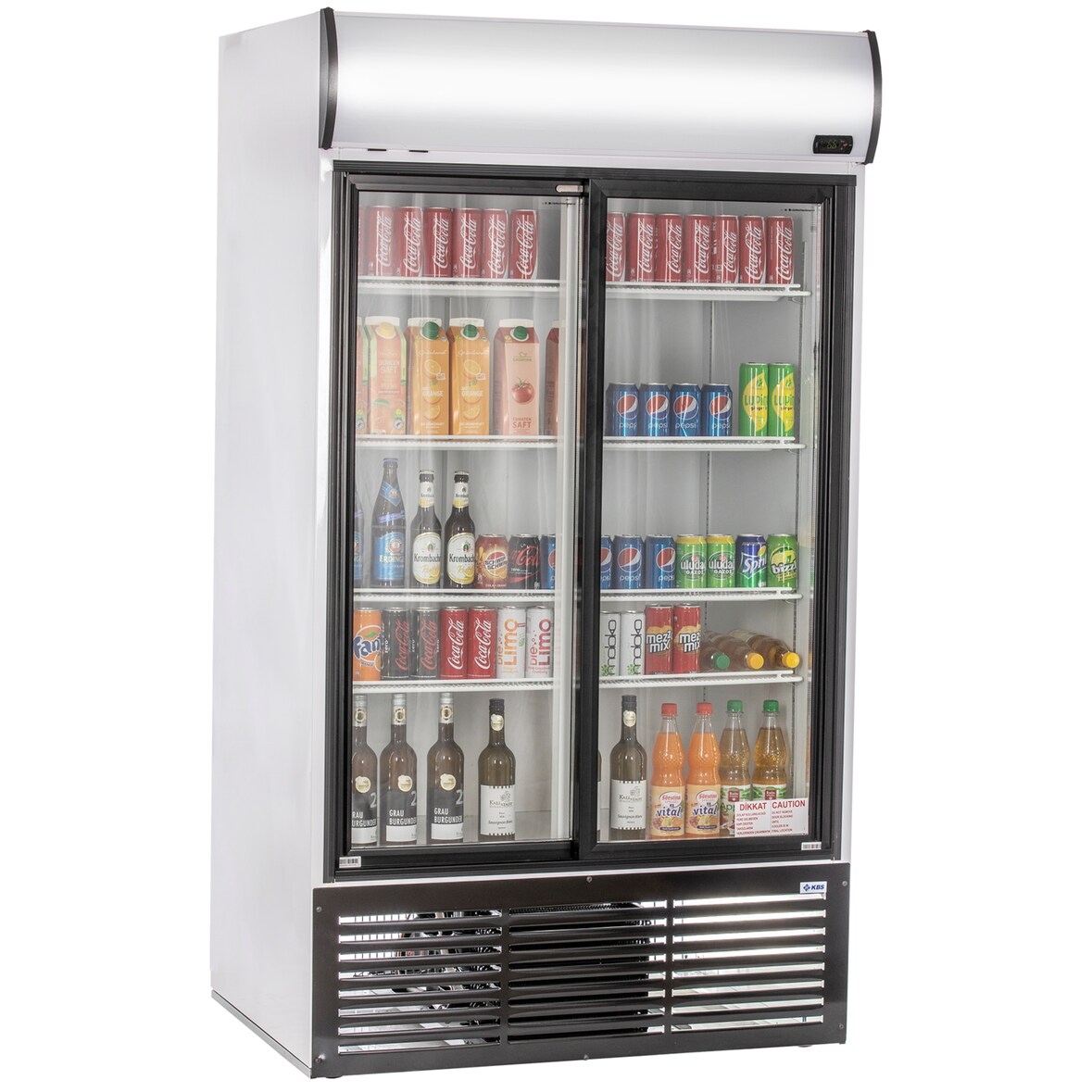 Glastürkühlschrank KBS 1250 GDU mit Schiebetüren