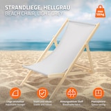 thumbnail of ECD Germany 10er Set Liegestuhl klappbar Hellgrau Holz, verstellbar 3 Positionen bis 120 kg, Sonnenliege Garten Strand