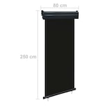 thumbnail of Toldo lateral de balcón negro 85x250 cm