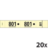 thumbnail of Lot de 20 Carnet 50 Tickets Vestiaires cartonnés - jaune