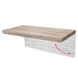 thumbnail of Mesa de pared HWC-H48, mesa plegable de pared mesa de estantería de pared, plegable madera maciza ~ 120x60cm color natural