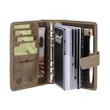 thumbnail of Greenburry Terminplaner Leder A6 (14x19cm) Terminkalender Organizer braun inkl Kalender