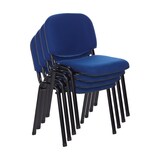 thumbnail of Sedia da conferenza / Sedia da visitatori / Sedia XT 600 confezione da 4 nero / blu hjh OFFICE