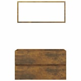 thumbnail of vidaXL 2-tlg. Badmöbel-Set Räuchereiche Holzwerkstoff 1,5x80x37cm