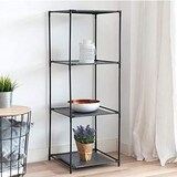 thumbnail of WellHome - Stellingkast met 3 stoffen vakken en metalen buizen H.98cm