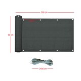 thumbnail of Rebecca Mobili Sichtschutz 0,9x5 m aus anthrazitgrauem HDPE