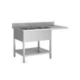 thumbnail of Skyrainbow Spülcenter aus Edelstahl, zwei Becken links, 160 x 70