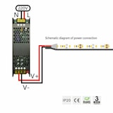thumbnail of Fuente de alimentación LED regulable de 12 V y 200 W, transformador ultrafino para tira LED, controlador LED
