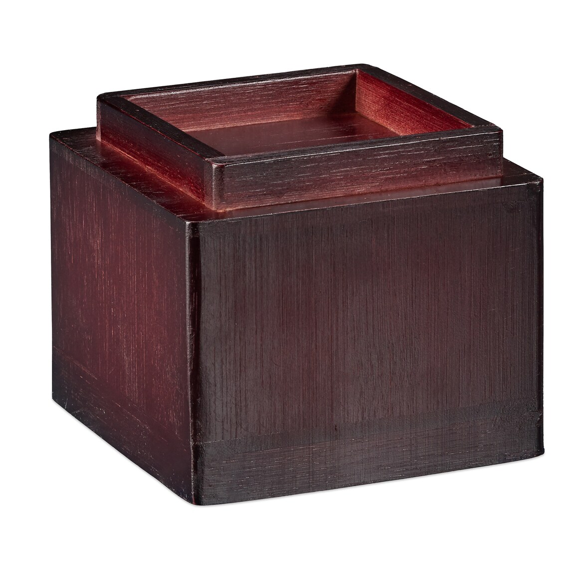 Relaxdays Möbelerhöher 4er Set, Erhöhung um 8,5 cm, für Tische, Stühle und andere Möbel, HxBxT 10x11,5x11,5 cm, rotbraun
