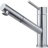 thumbnail of Franke Edelstahl Hochdruck Armatur Wasserhahn Orbit Zugauslauf Obenbedienung